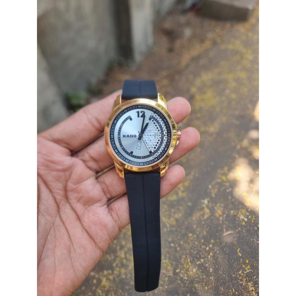 Raado Quartz Day Date Black Gold White AT426
