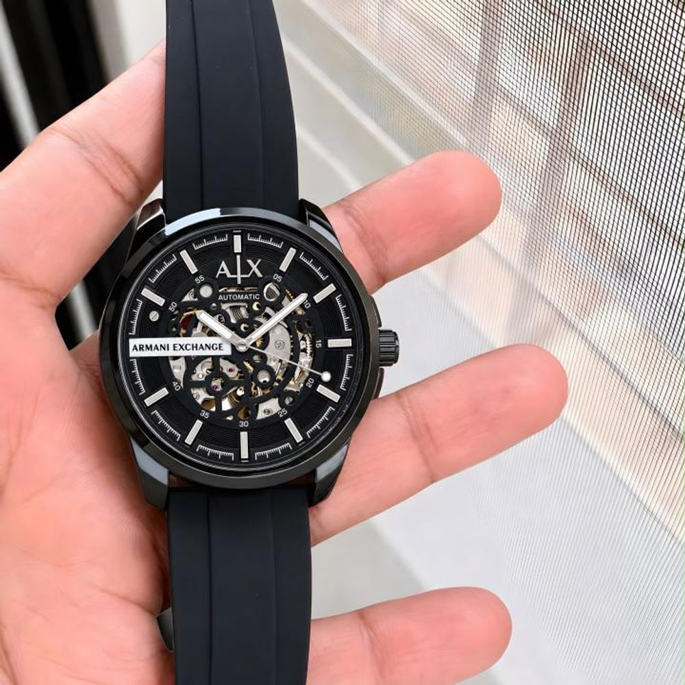 Arrwa%ni Exchange Hampton Automatic Watch AX2416 black silver