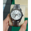 Rolee_x Oyster Perpetual Date Just Silver-White