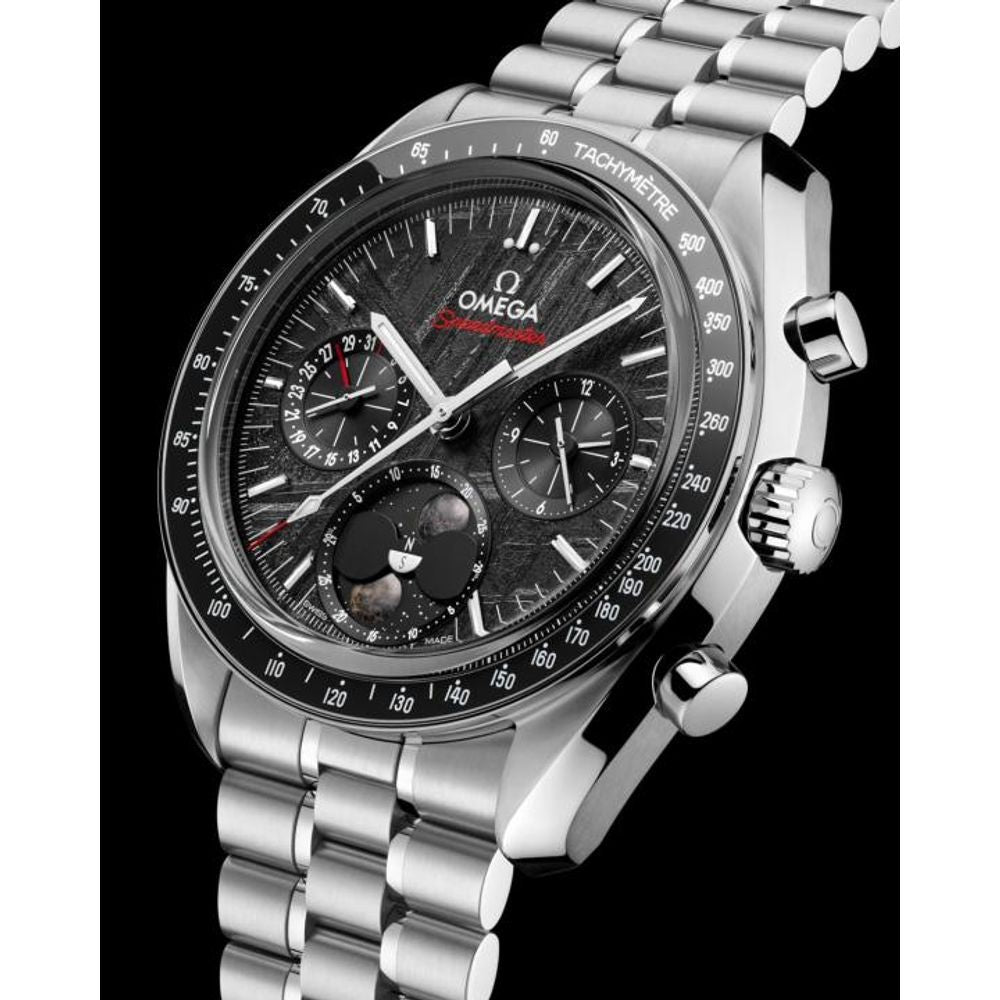 Omegha Speedmaster  Moonphase Meteorite siler black design