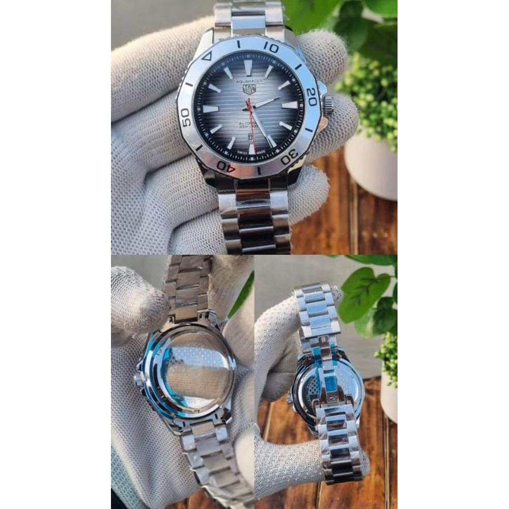 Tag Huer Aquaracer Quartz Silver Grey Dial AT411
