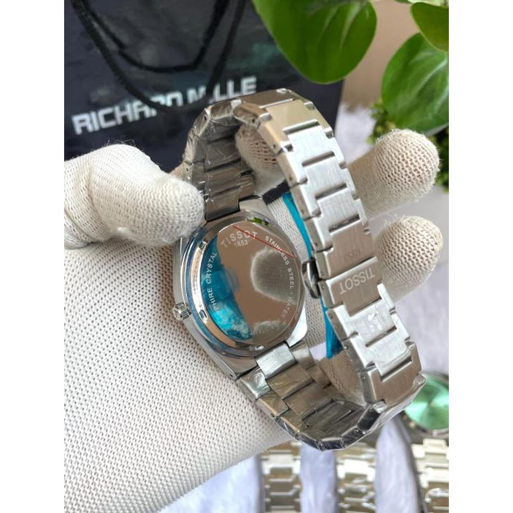 TISOT PRX SILVER BLACK PLANE DIAL AT358