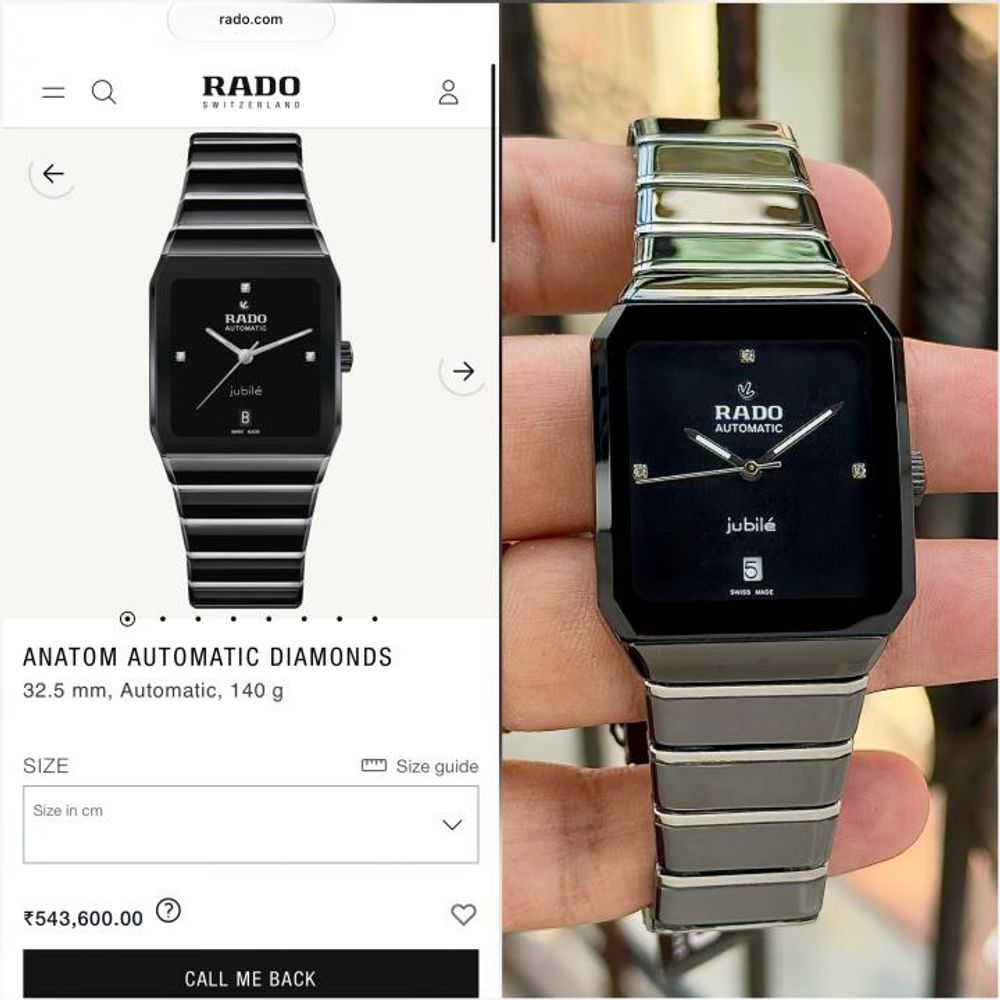 Raddo Anatom Automatic High-Tech Ceramic Watch 2 ton silver Black
