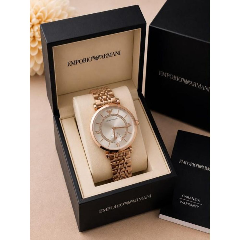 Emporio Armaann_i Classic  Copper white Ring crno