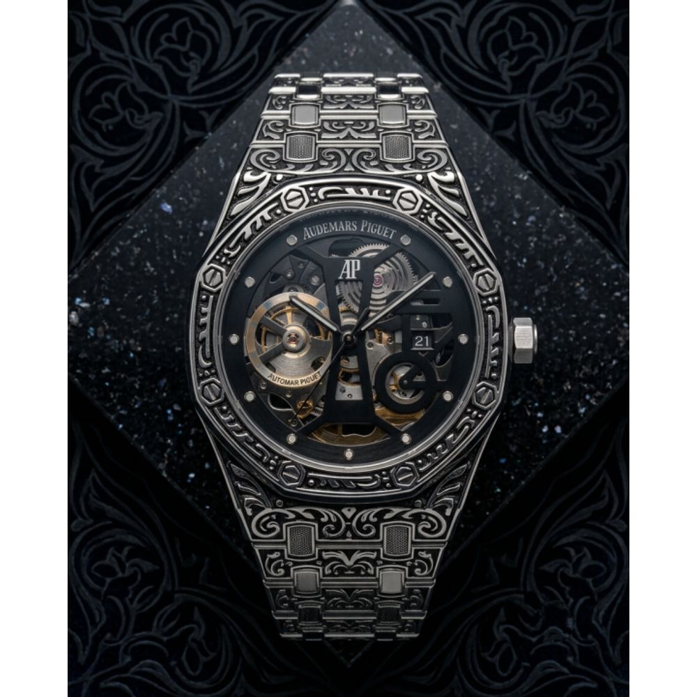 Audemar Piguet Royal Oak Vintage Silver Black Dial