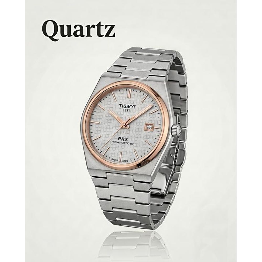 Tissoo_t 1853 Prx Powermatic Quartz 2 ton white checks