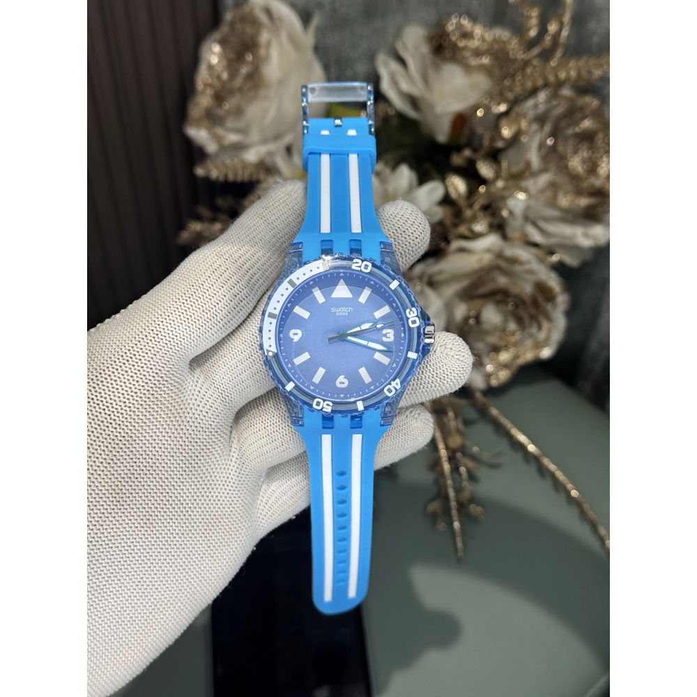 Swatch Blue Fire Premium Quartz Watch