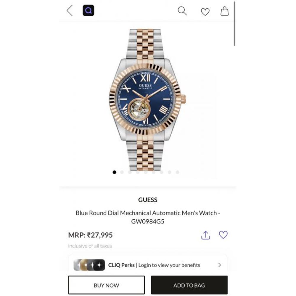 Guess Automatic (Back open) Mechanical watch