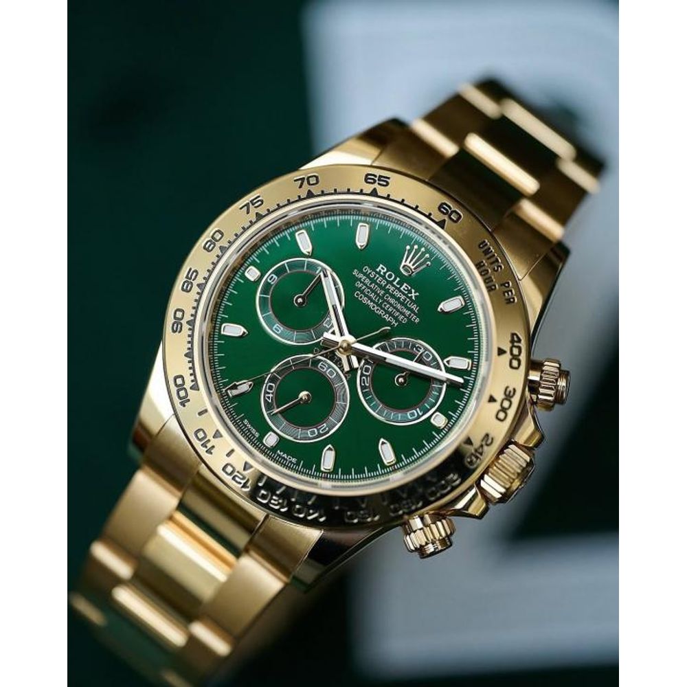 Rolee_x Oyster Perpetual Daytona Chosmograph Gold-Green