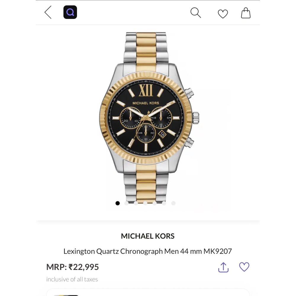 Michael Kor s Lexington Dual Tone Black Premium Chronograph Watch
