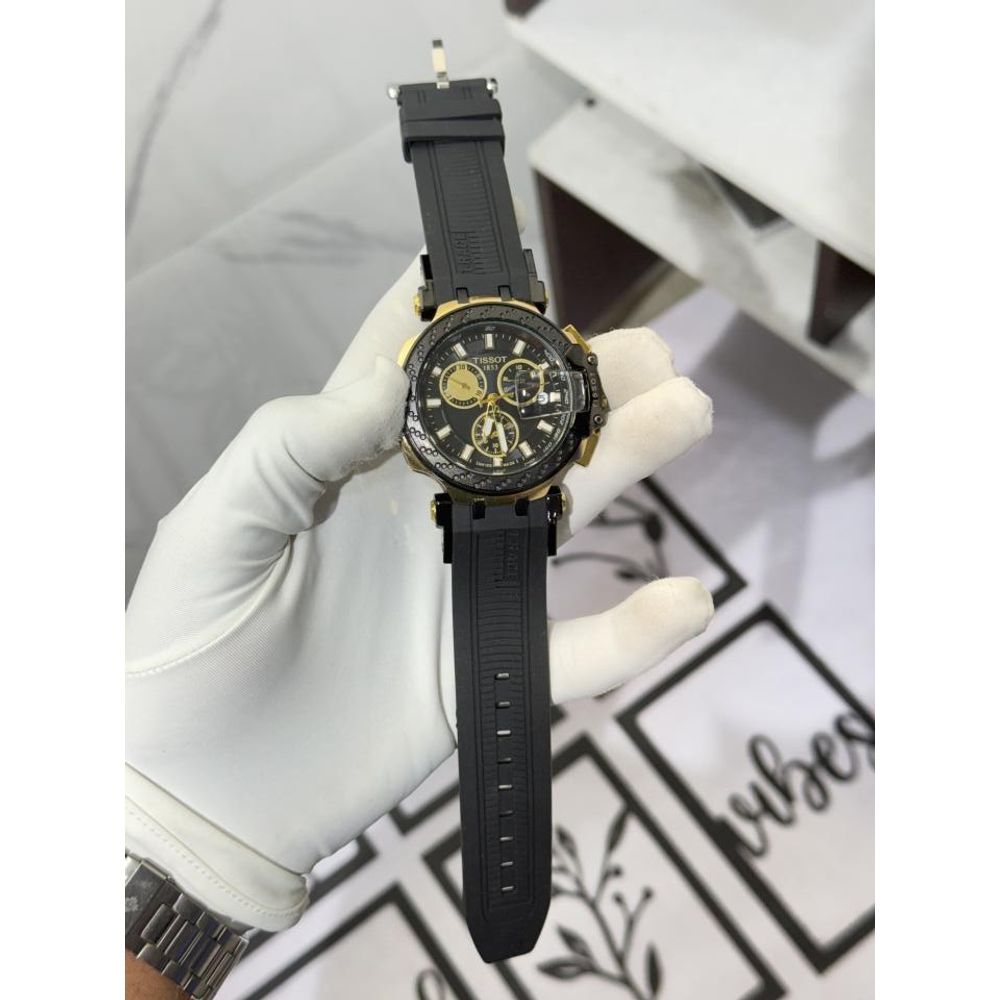 TISOT T RACE CHRONOGRAPH BLACK  GOLD 1143