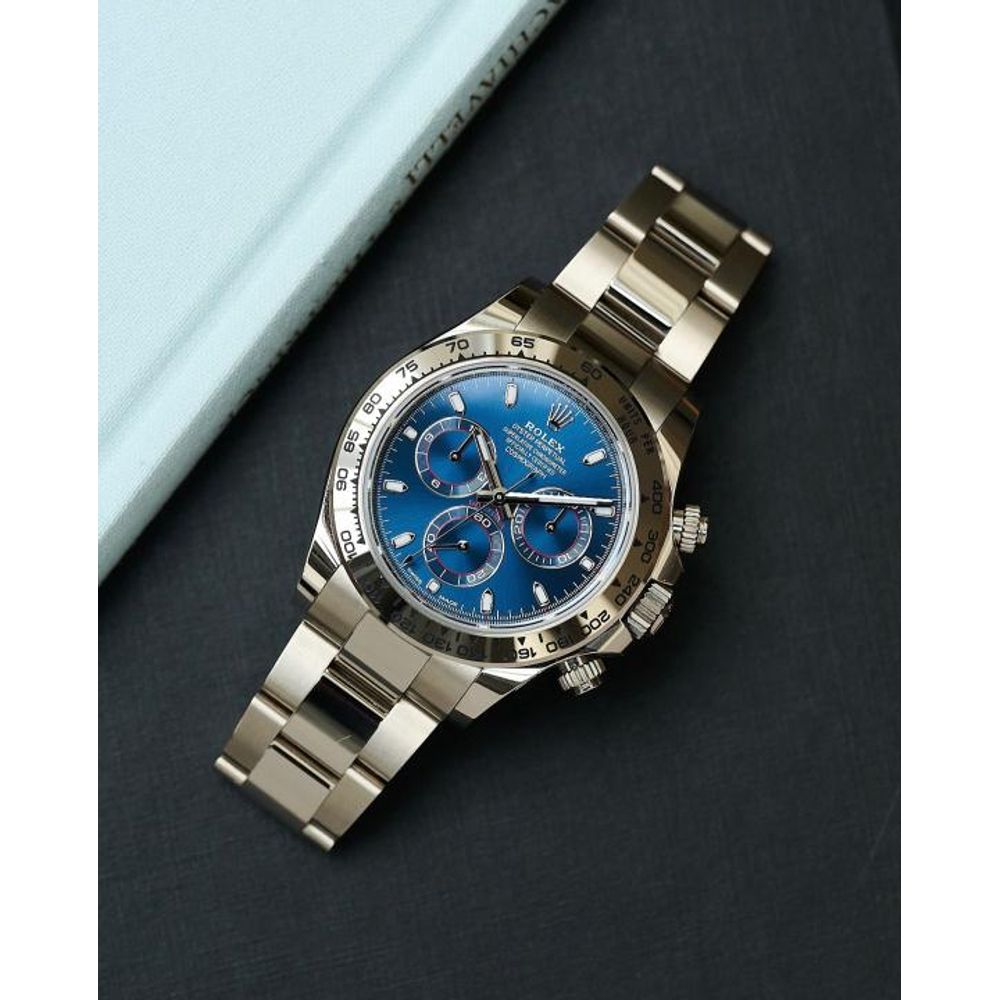 Rolee_x Oyster Perpetual Daytona Chosmograph Silver-Blue