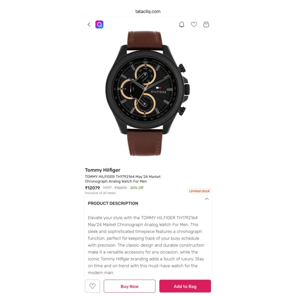 Tommy Hilfigar Clark Leather Brown