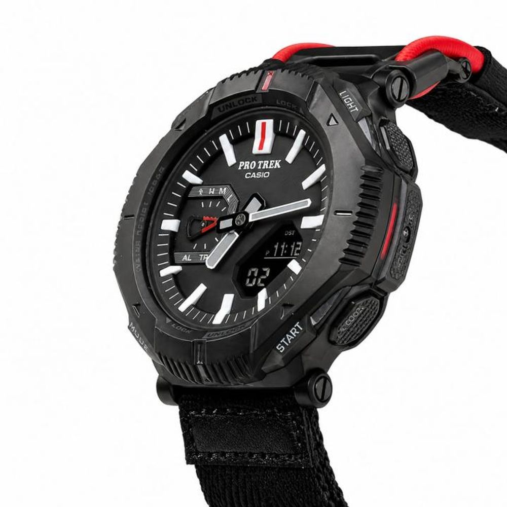 Casio Pro Trek PRJ-B001B-2  black white Red