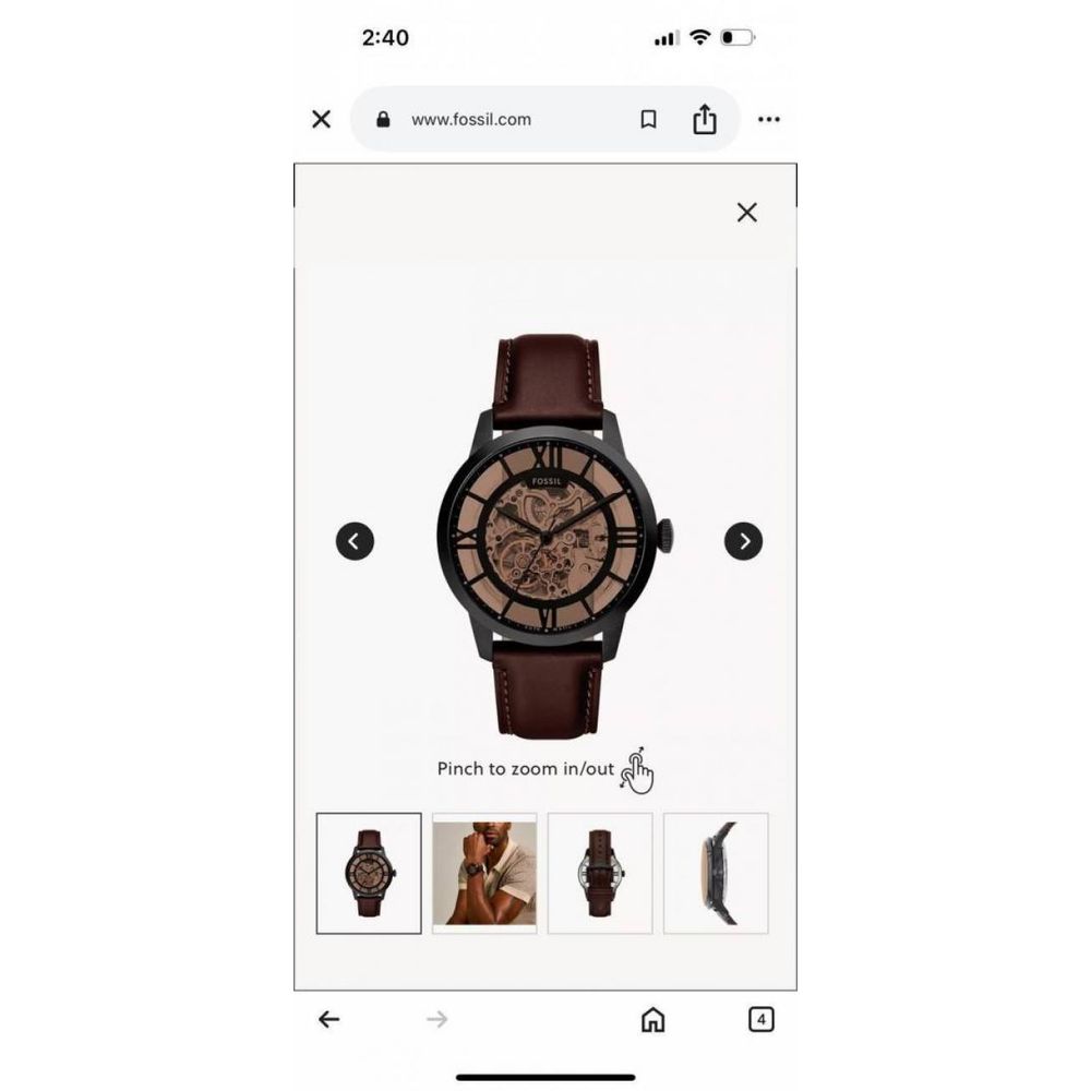 Fossii_l Townsman Brown-Black Automatic