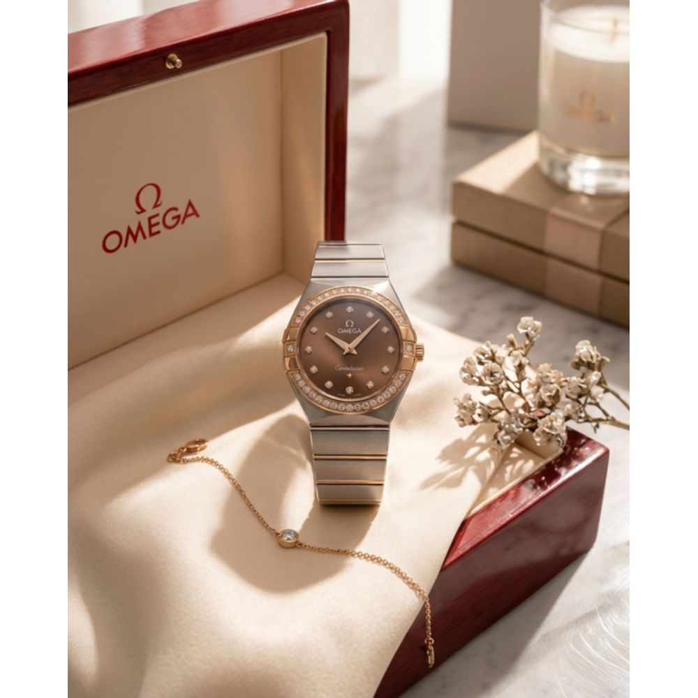 Omeg_ga Constellation Quartz luxury watch dimond