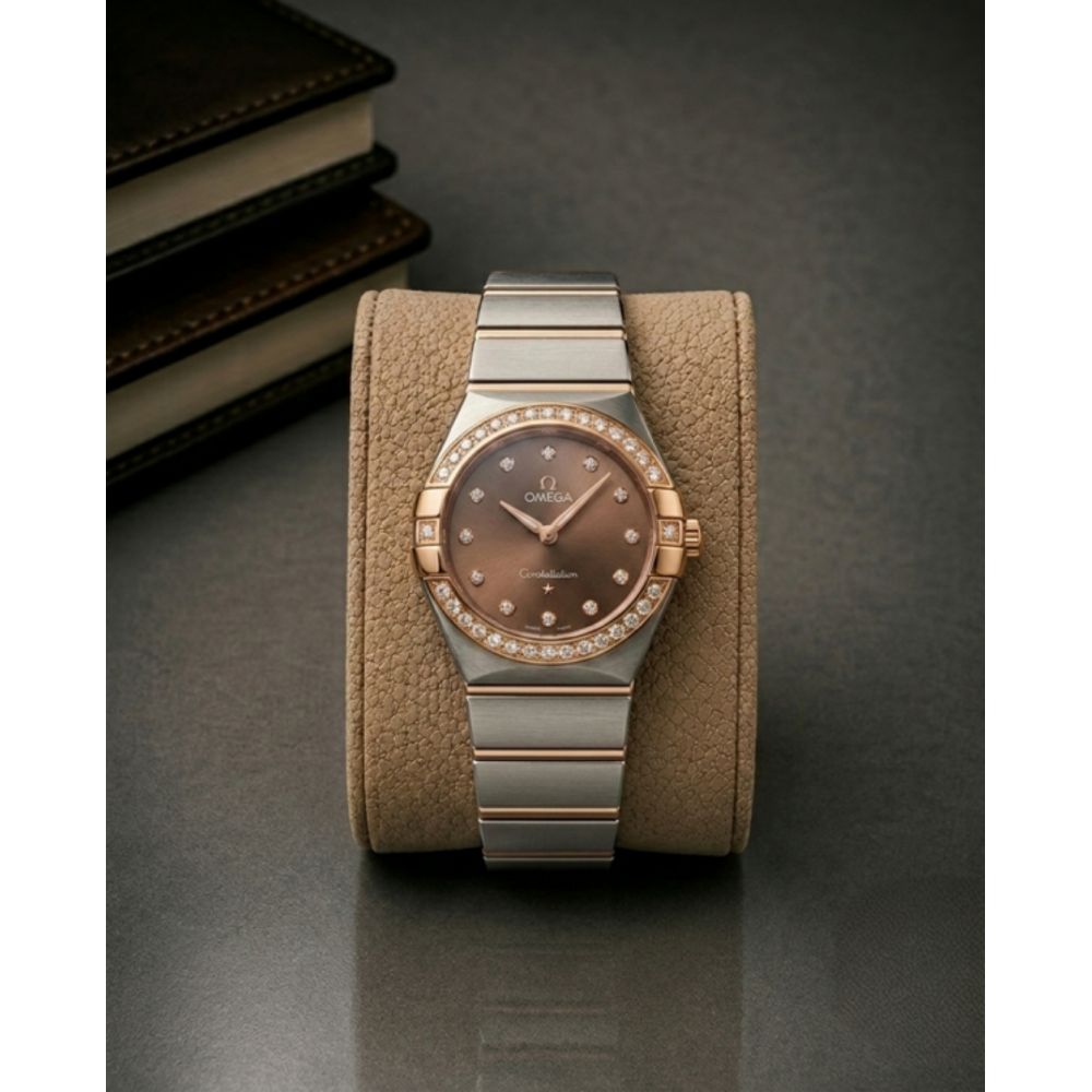 Omeg_ga Constellation Quartz luxury watch dimond