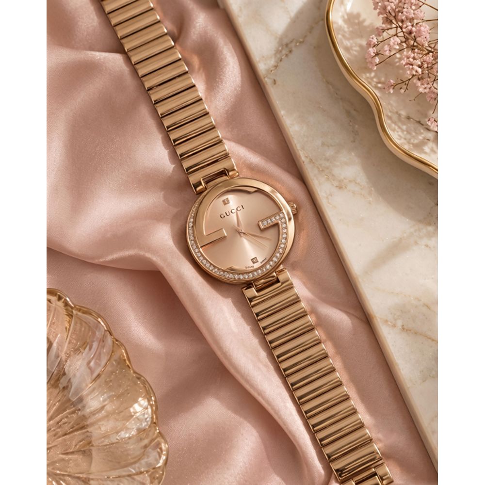 Guchi Interlocking G Rose-Gold Pink