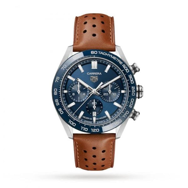 TAG Heuuer Carrera Chronograph brown and blue