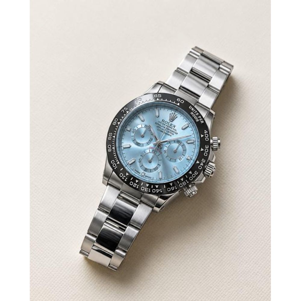 Rolee_x Oyster Perpetual Daytona Chosmograph Silver-Sky Blue