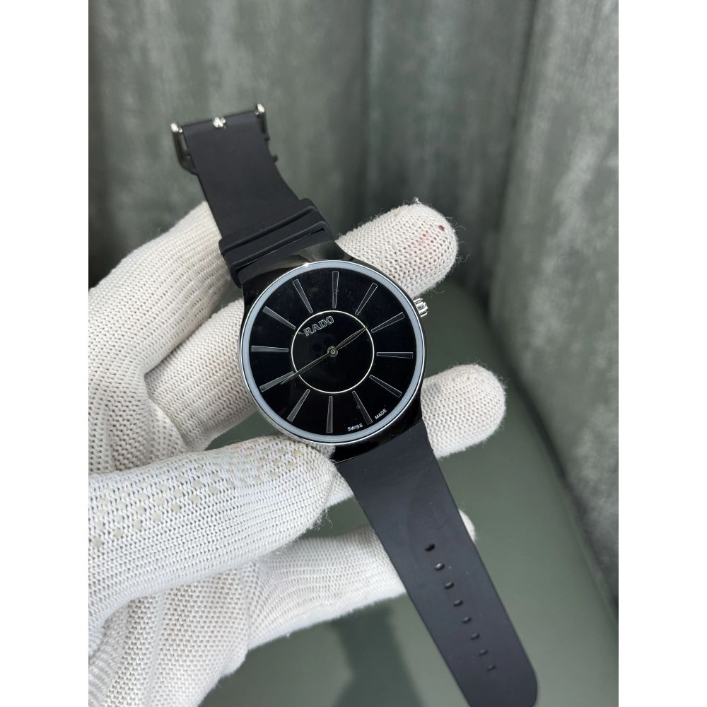 Rad o Silver Black Premium Quartz Watch