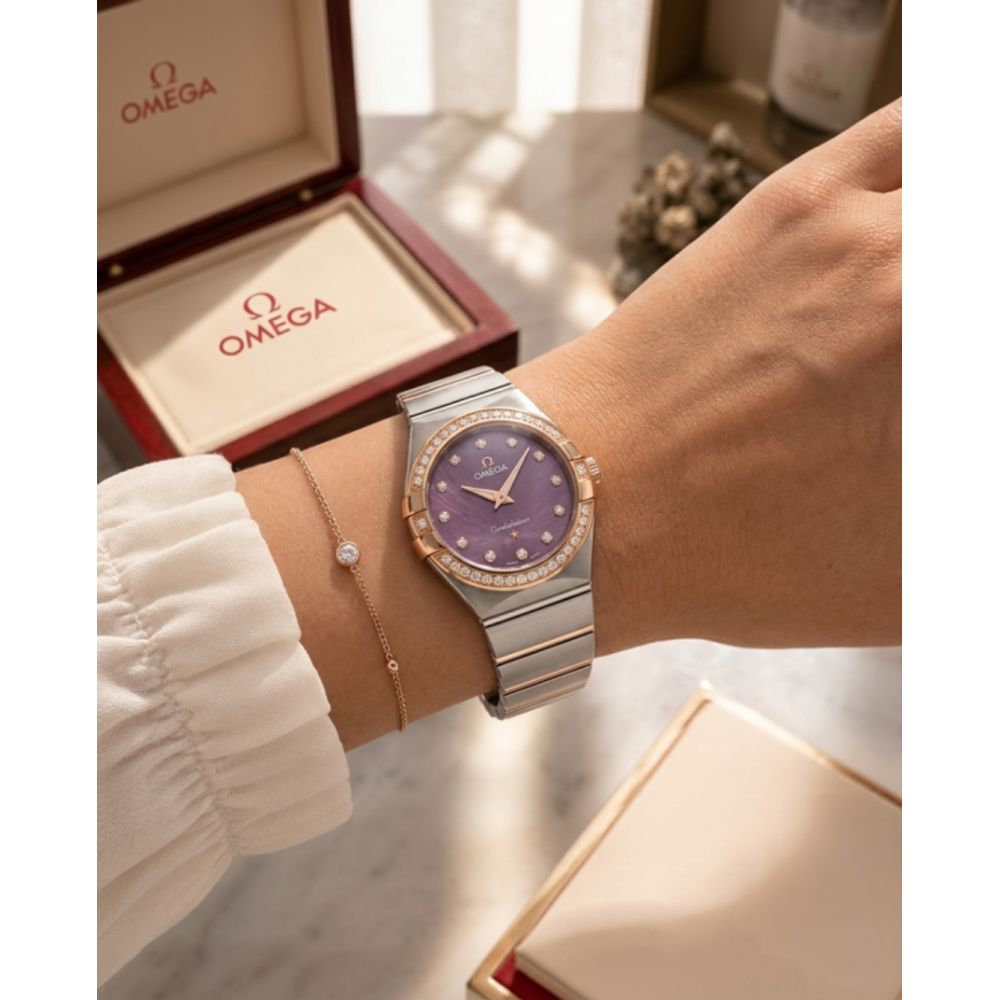 Omeg_ga Constellation Quartz luxury watch dimond