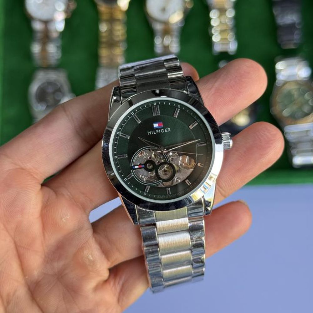 Tommy Hilfigeer Automatic Silver Green