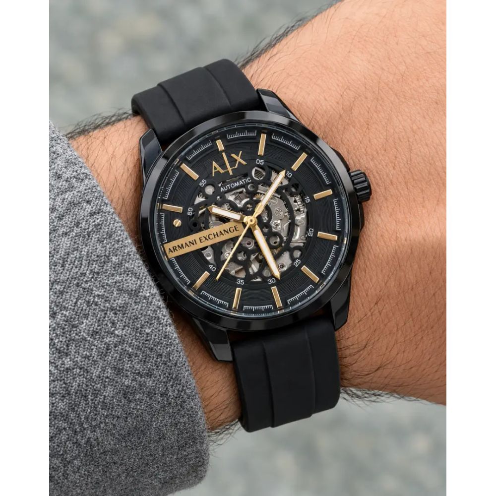 Arman_i Exchange Hampton Automatic Silicone Black Gold