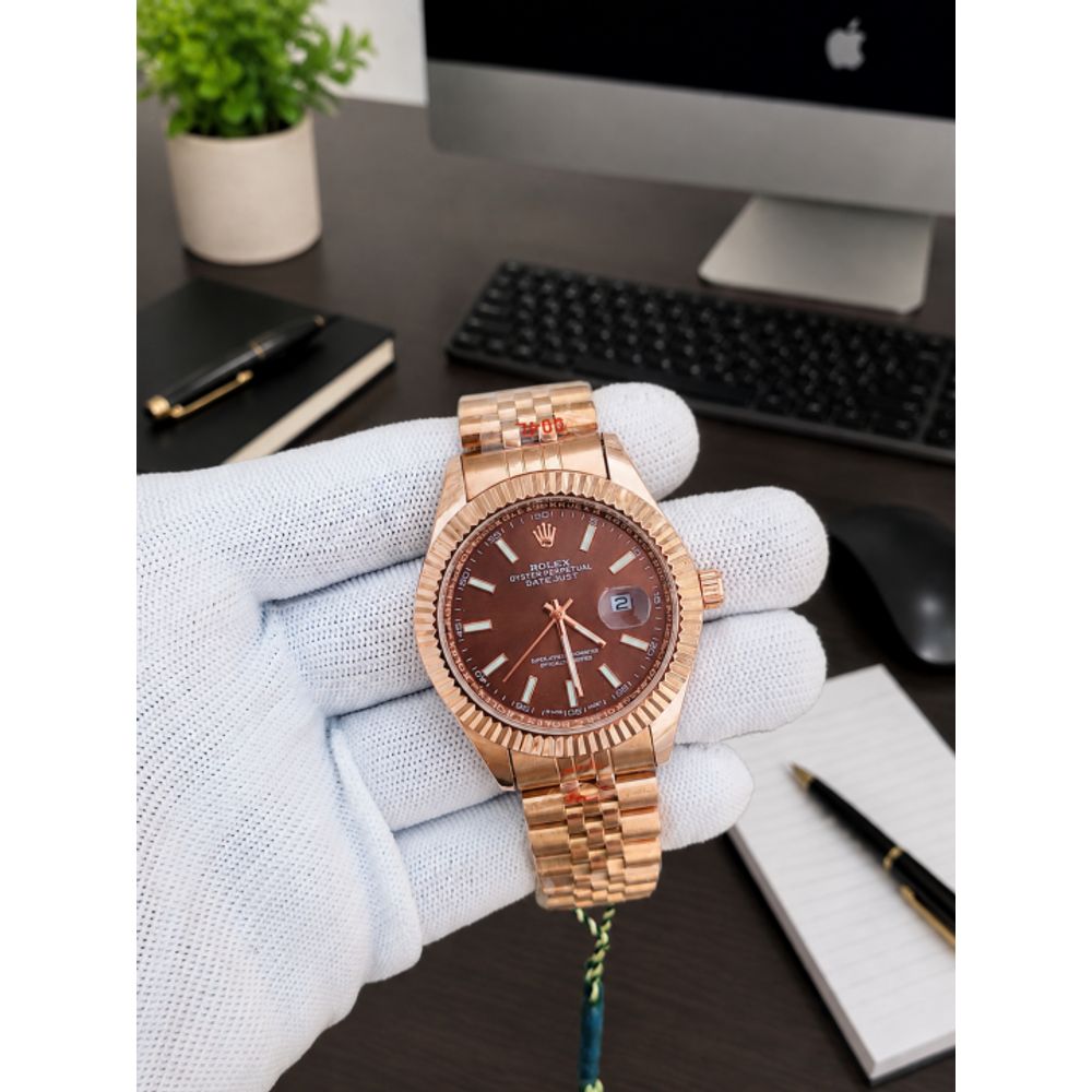 ROLEEX DATEJUST RG BROWN DIAL AT294