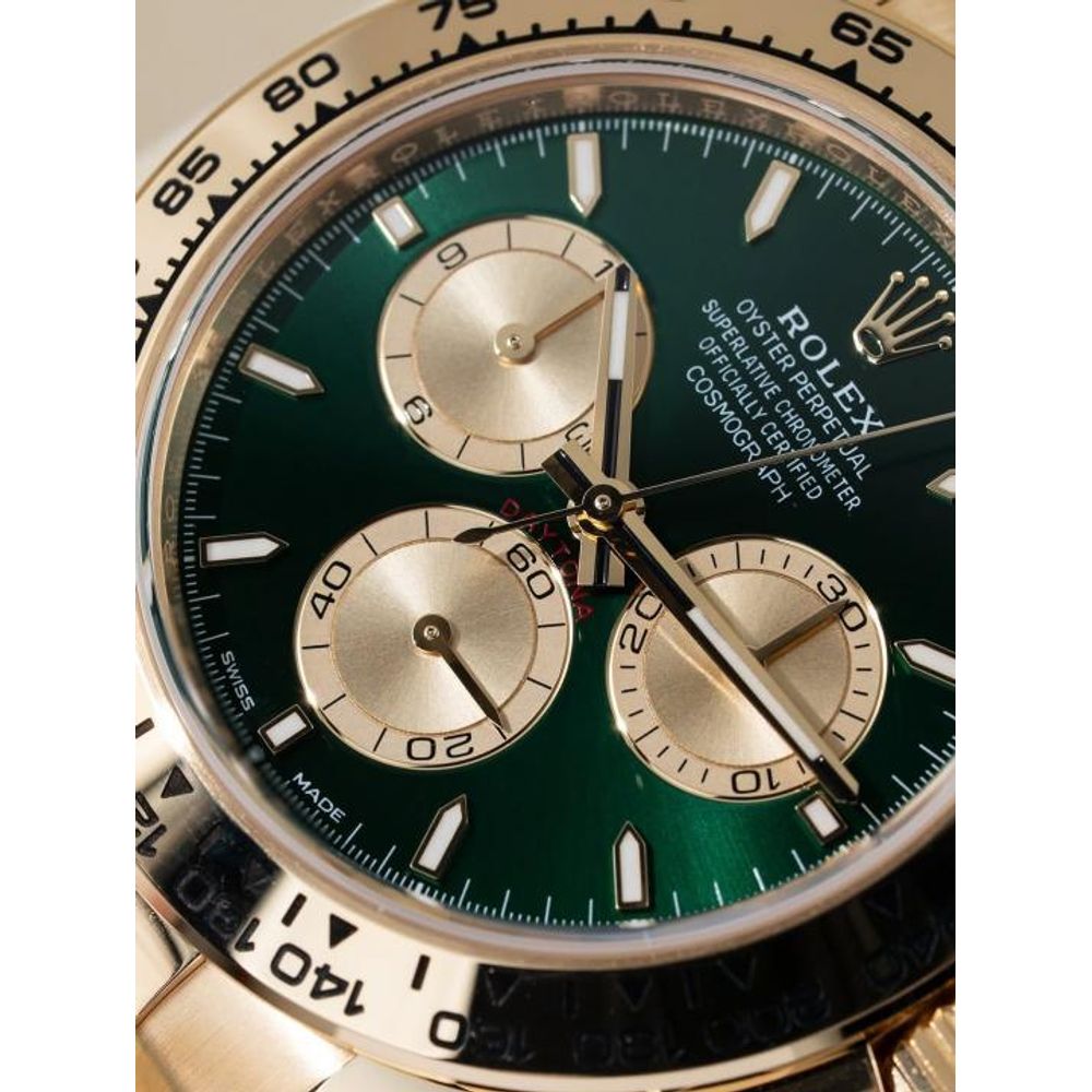 Rolee_x Oyster Perpetual Daytona Chosmograph Gold-Green-Gold Chronograph