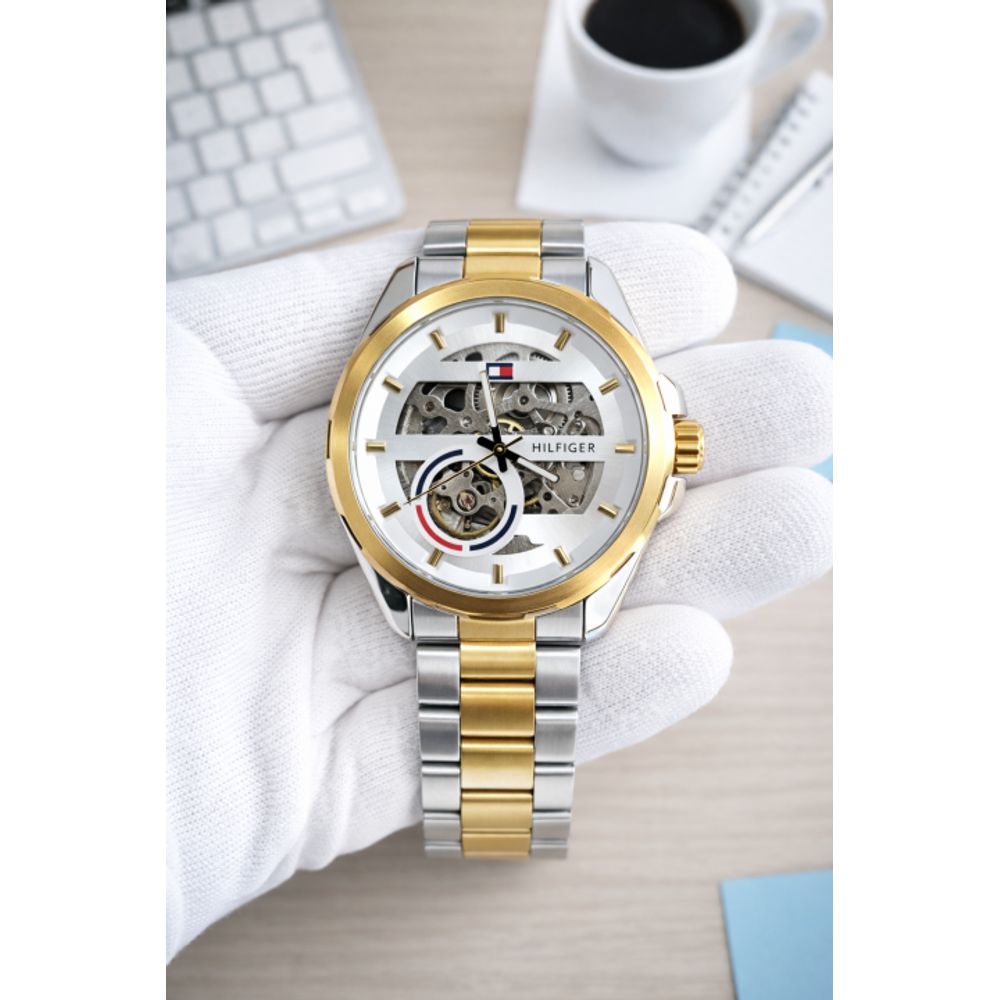 Tommy Hilfigar Automatic New Two Tone White AT404