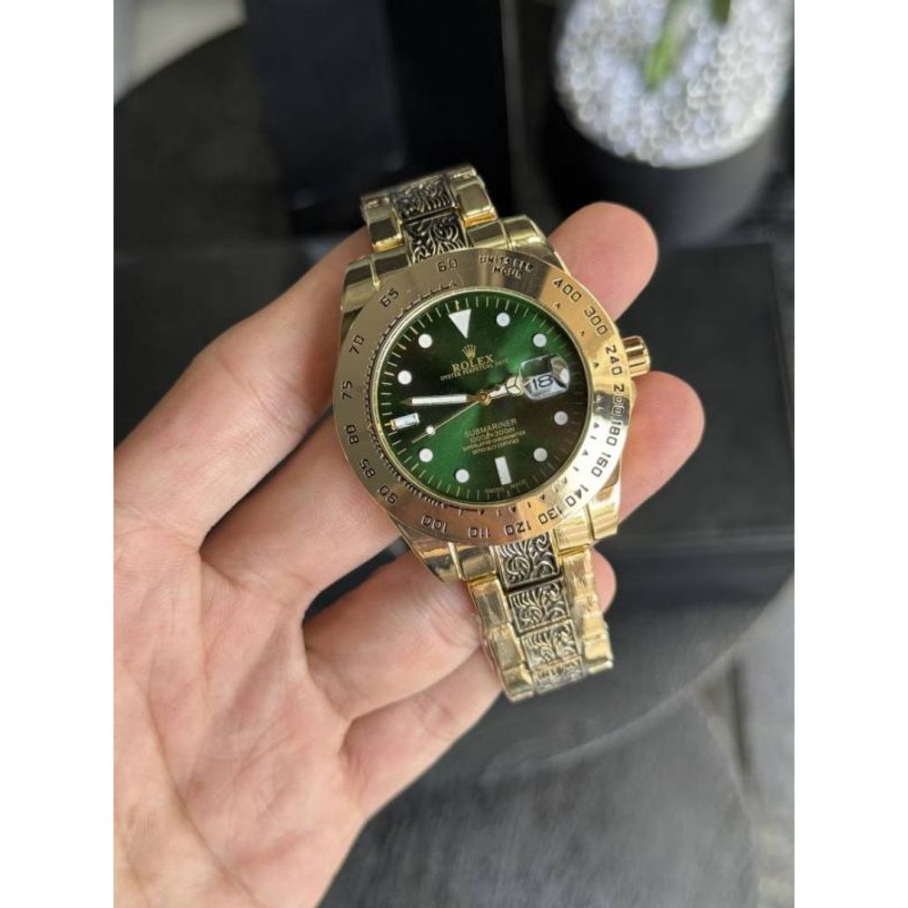 Roleex Vintage Gold Green
