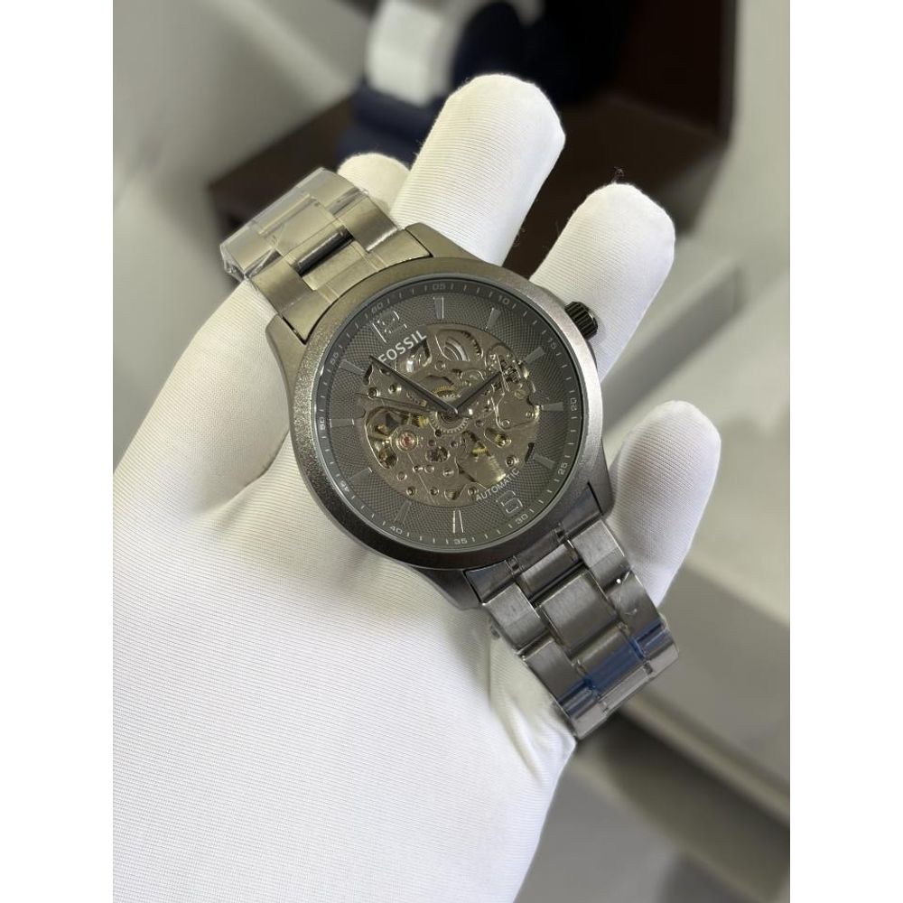 FOSSIIL SKELETON AUTOMATIC HEAVY QUALITY GREY 779