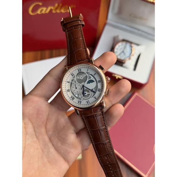 Cartiar Baloon Leather Chronograph Working