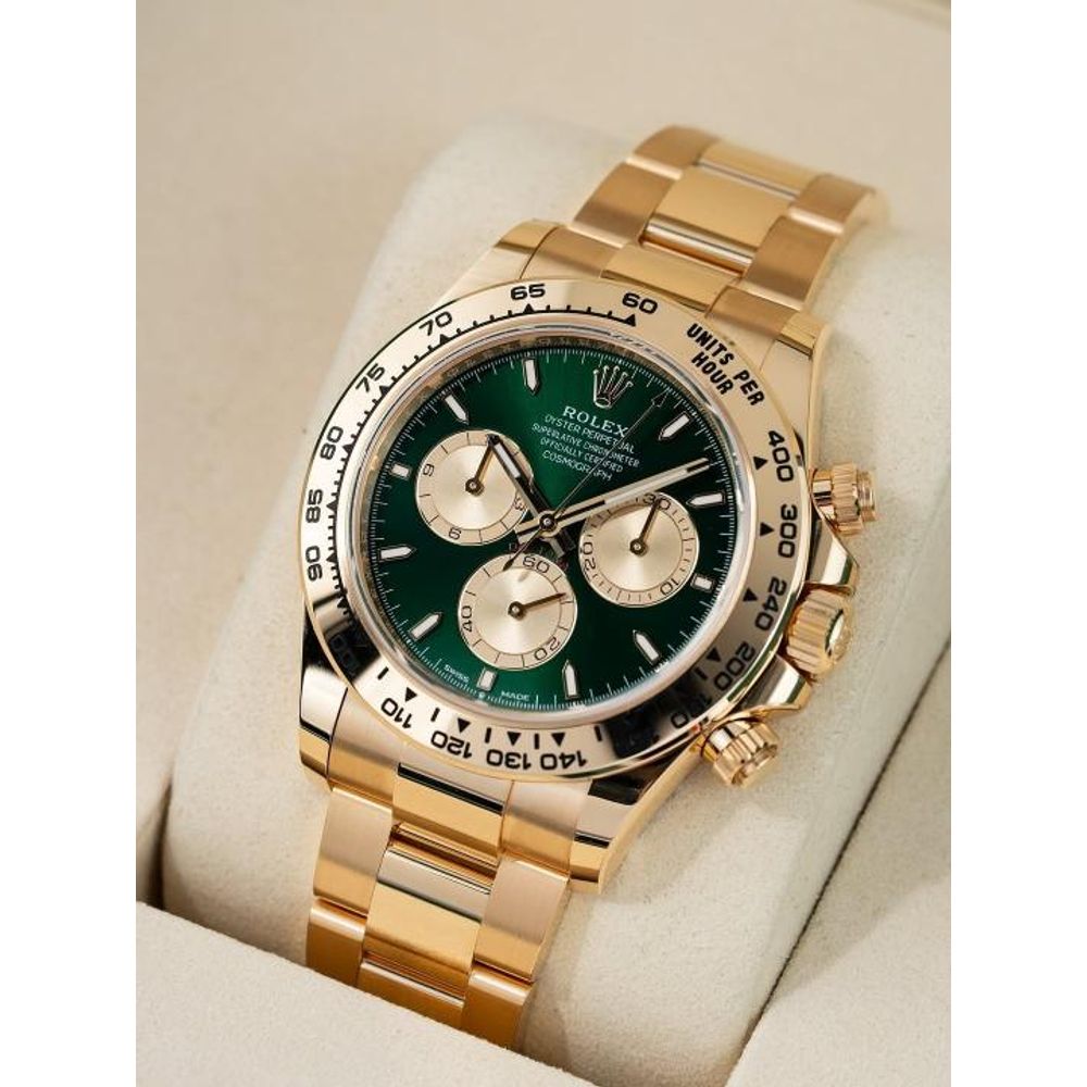Rolee_x Oyster Perpetual Daytona Chosmograph Gold-Green-Gold Chronograph