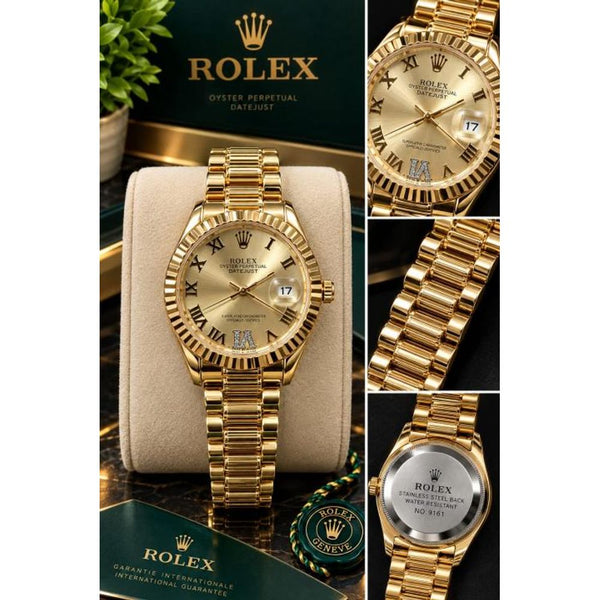 Roleex Women Oyster Perpetual Date Just Gold