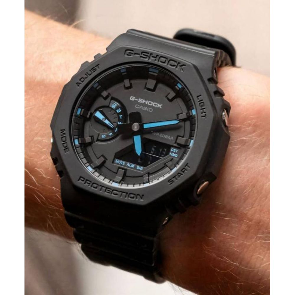 Casio g shock ga2100 black and blue