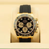 Roleex Cosmograph Daytona Oysterflex Yellow Gold Dial Black Elastomer Strap (195)