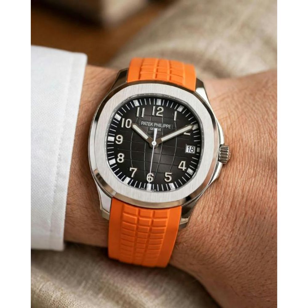 Pate_ek Philippe Aquanaut 5167R-001 orange silver Black