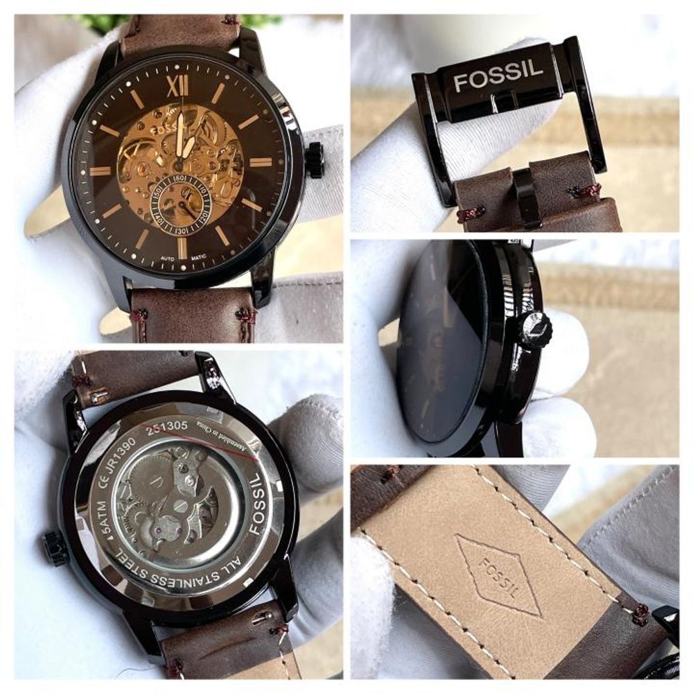 Fosil ME3155 Automatic Brown Leather Belt AT485
