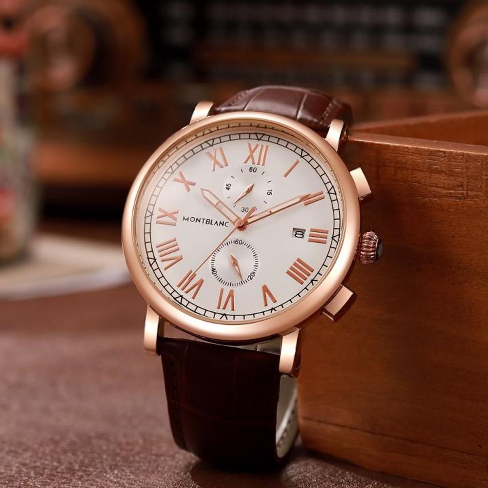 MONT BLAN C LEATHER MENS CHRONOGRAPH FORMAL 1161