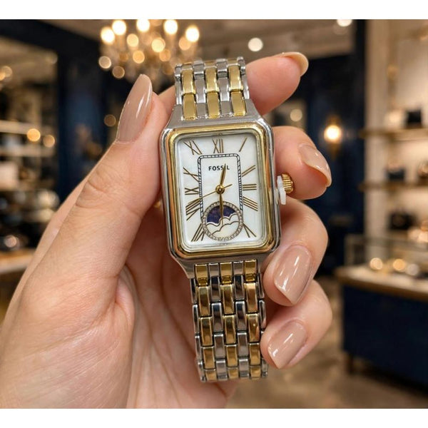 FOSIL RAQUEL TWO-TONE GOLD SILVER-WHITE WATCH FOR HER 969