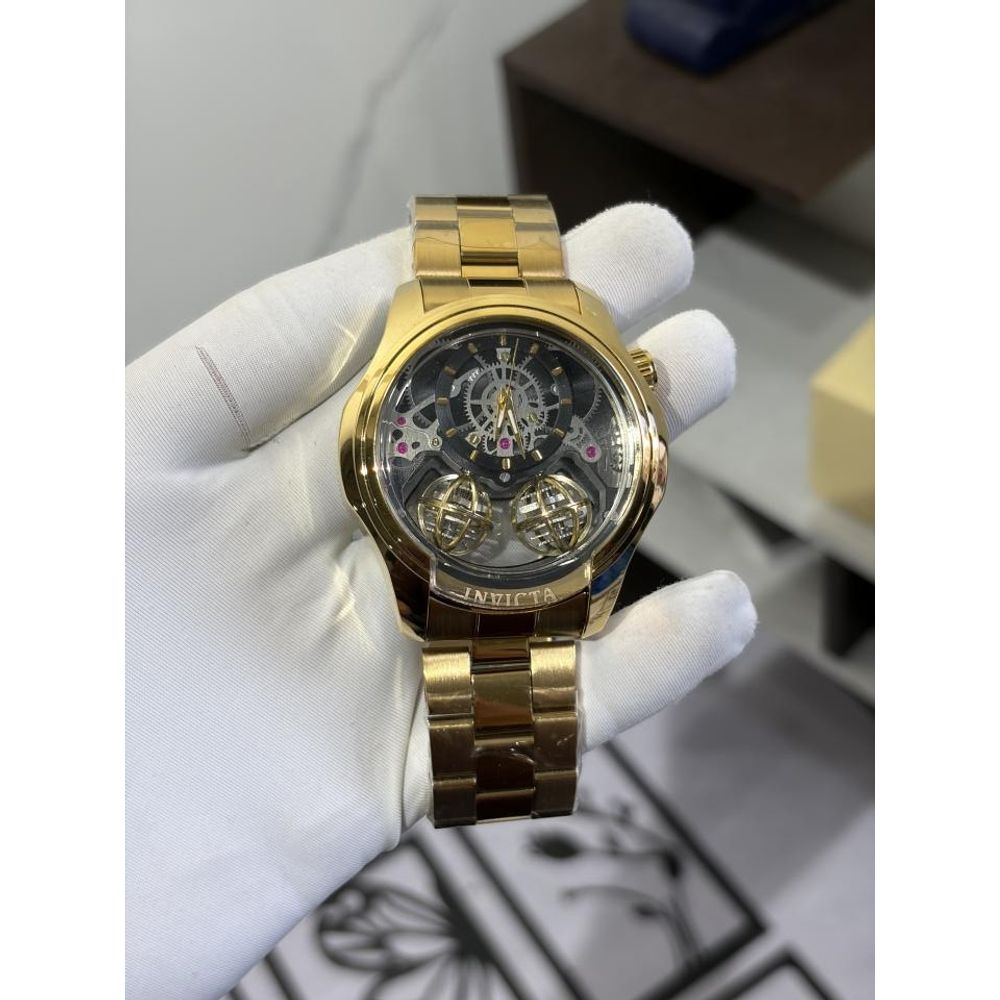 INVICTA TWIN AXIS SPECIALITY QUARTZ STORE GOLD BLACK 1109
