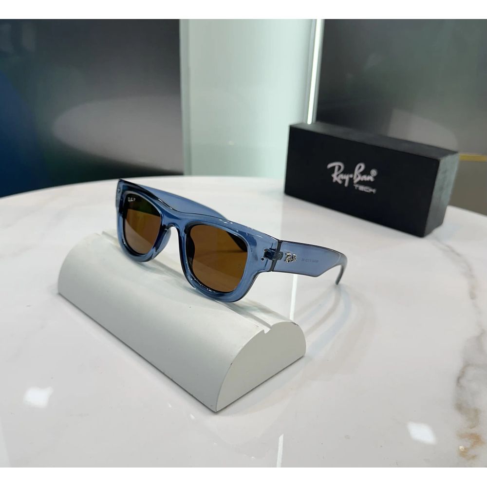 RayBan Puffer Blue Brown Premium Shades 940
