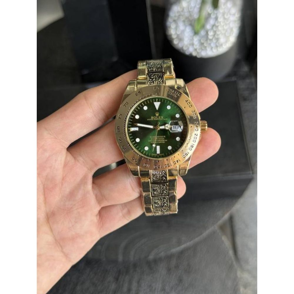 Roleex Vintage Gold Green