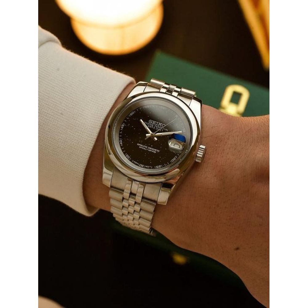 Seiko Oyster Perpetual Date Just Galaxy Black