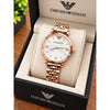 EMPHORIO ARRWA%! WOMEN COPPER WHITE DIAL AT347