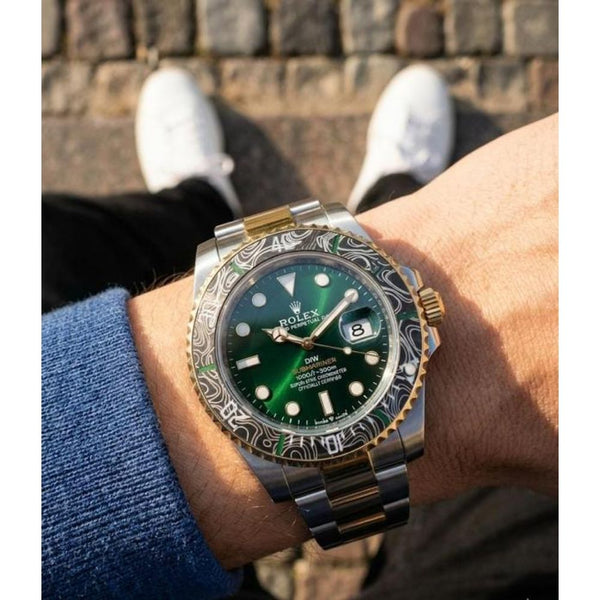 Rollex Oyster Perpetual Submarine DIW Limited Addition 2Ton-Gold-Green