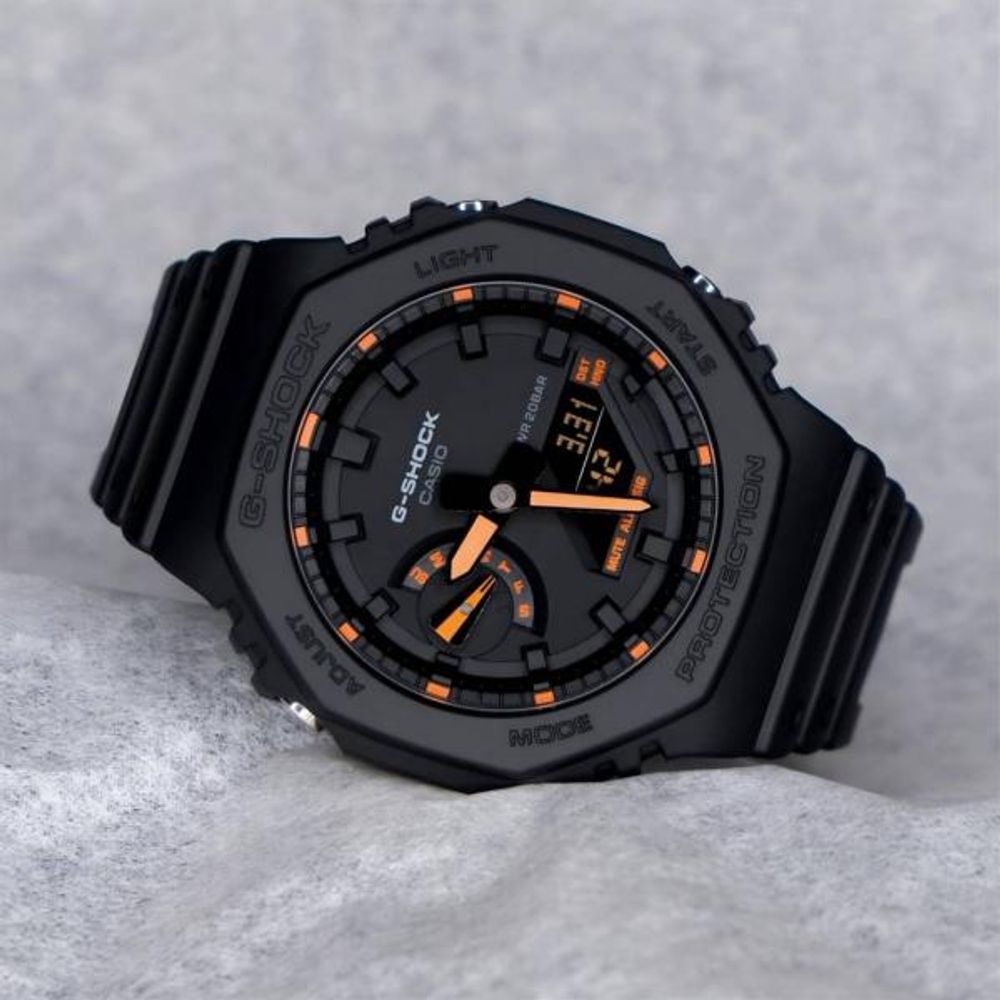 Casio g shock ga2100 black and orange