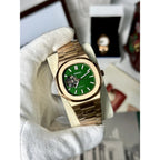 Seiko Nautiko Rose Gold Green Open Heart